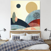 Fantasy Hills Landschap Canvas Afdruk (Insitu (Slaapkamer))