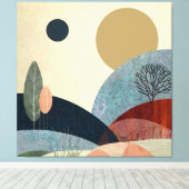 Fantasy Hills Landschap Canvas Afdruk (Insitu (Houten vloer))