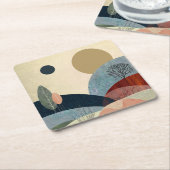 Fantasy Hills Landschap Kartonnen Onderzetters (Schuin)