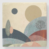 Fantasy Hills Landschap Stenen Onderzetter (Voorkant)