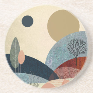 Fantasy Hills Landschap Zandsteen Onderzetter