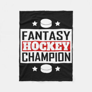 Fantasy Hockey Kampioen Retro Stijl Fleece Deken