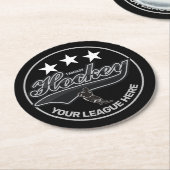 Fantasy Hockey League Ronde Kartonnen Onderzetter (Gebogen)