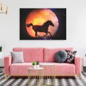Fantasy Horse and Moon Canvas Wall Art (Insitu (Woonkamer))