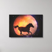 Fantasy Horse and Moon Canvas Wall Art (Voorkant)