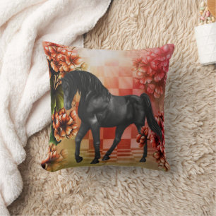 Fantasy Horse en Flowers Kussen