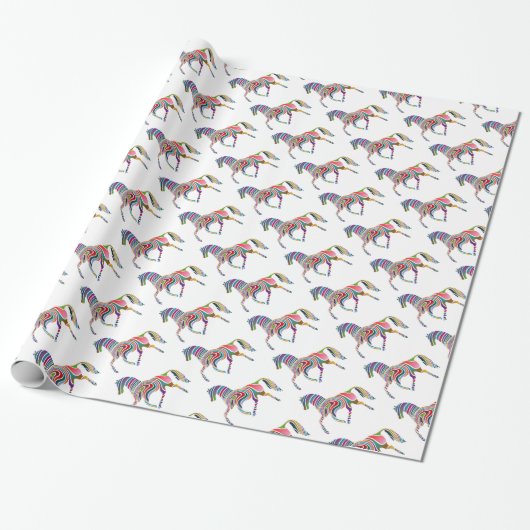 Fantasy Horse Giftwrap Cadeaupapier (Uitgerold)