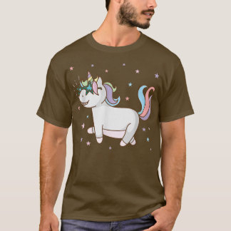 Fantasy Horse Unicorn met Star Glasses T-shirt