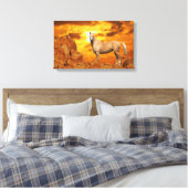 Fantasy Horses: Berg Canvas Afdruk (Insitu (Slaapkamer))