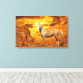 Fantasy Horses: Berg Canvas Afdruk (Insitu (Houten vloer))