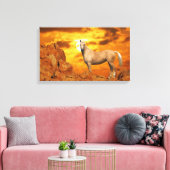 Fantasy Horses: Berg Canvas Afdruk (Insitu (Woonkamer))
