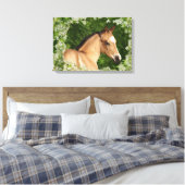 Fantasy Horses: Bloemen Canvas Afdruk (Insitu (Slaapkamer))
