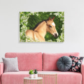 Fantasy Horses: Bloemen Canvas Afdruk (Insitu (Woonkamer))