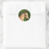 Fantasy Horses: Bloemen Ronde Sticker (Tas)