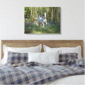Fantasy Horses: Bluebell Wood Canvas Afdruk (Insitu (Slaapkamer))