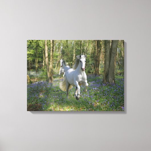 Fantasy Horses: Bluebell Wood Canvas Afdruk (Voorkant)
