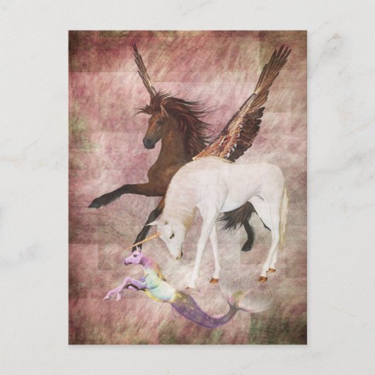 Fantasy Horses Briefkaart (Voorkant)