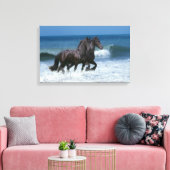 Fantasy Horses: Friesians & Zee Canvas Afdruk (Insitu (Woonkamer))