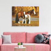 Fantasy Horses: Mare & Foal Canvas Afdruk (Insitu (Woonkamer))