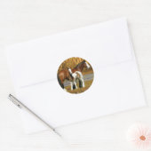 Fantasy Horses: Mare & Foal Ronde Sticker (Envelop)