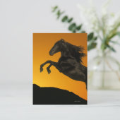 Fantasy Horses: Mountain Sunset Briefkaart (Staand voorkant)