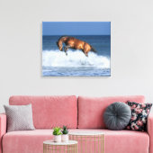 Fantasy Horses: Selle Francais en Zee Canvas Afdruk (Insitu (Woonkamer))