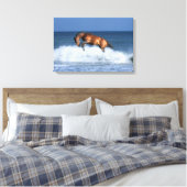 Fantasy Horses: Selle Francais en Zee Canvas Afdruk (Insitu (Slaapkamer))