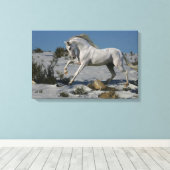Fantasy Horses: sneeuwkoning Canvas Afdruk (Insitu (Houten vloer))