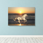Fantasy Horses: Sunset Canvas Afdruk (Insitu (Houten vloer))