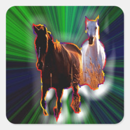 Fantasy Horses Vierkante Sticker