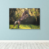 Fantasy Horses: Warrior Prince Canvas Afdruk (Insitu (Houten vloer))