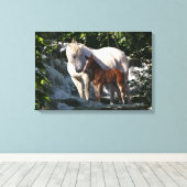 Fantasy Horses: Waterval Canvas Afdruk (Insitu (Houten vloer))