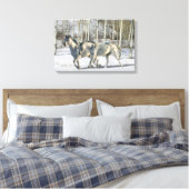 Fantasy Horses: Winter Wonderland Canvas Afdruk (Insitu (Slaapkamer))