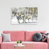 Fantasy Horses: Winter Wonderland Canvas Afdruk (Insitu (Woonkamer))