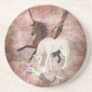 Fantasy Horses Zandsteen Onderzetter