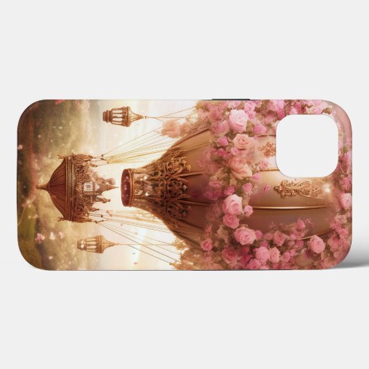 Fantasy Hot Air ballonroze Gold Case-Mate iPhone Case (Achterkant (horizontaal))