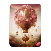 Fantasy Hot Air ballonroze Gold Magneet (Verticaal)