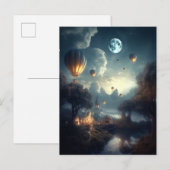 Fantasy Hot Air-luchtballonnen Landscape Briefkaar Briefkaart (Voorkant / Achterkant)