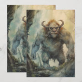 Fantasy Hulking Troll Mythologisch Wezen Feestdagenkaart (Voorkant / Achterkant)