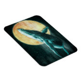 Fantasy Humpback Whale die naar de maan vliegt - M Magneet (Rechterzijde)