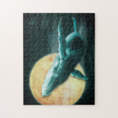 Fantasy Humpback Whale die naar de maan vliegt - P Legpuzzel (Verticaal)
