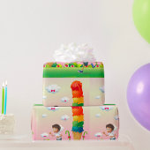 Fantasy Ice Cream Cone met Happy Running Boy Cadeaupapier