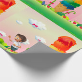 Fantasy Ice Cream Cone met Happy Running Boy Cadeaupapier