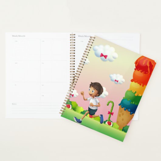 Fantasy Ice Cream Cone met Happy Running Boy Planner (Display)