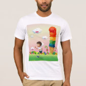 Fantasy Ice Cream Cone met Happy Running Boy T-shirt (Voorkant)