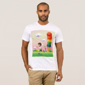 Fantasy Ice Cream Cone met Happy Running Boy T-shirt (Voorkant volledig)