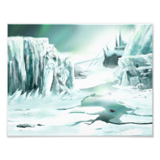 Fantasy Ice wereld Foto Afdruk