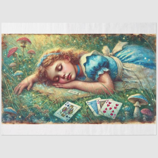 Fantasy Illustration Alice Dream Decoupage Tissuepapier (Voorkant)