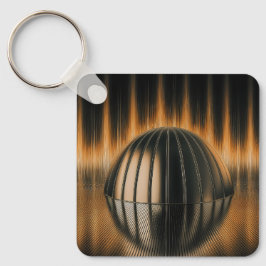 Fantasy Image Bronze Halfdome On Reflected Surface Sleutelhanger