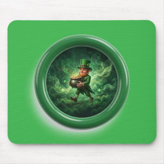Fantasy Image Leprechaun Carrying Pot Of Gold Muismat (Voorkant)